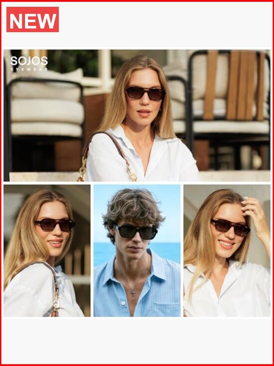 Trendy TR90 Polarized Aviator Sunglasses Rectangular Shades UV400 main image 6